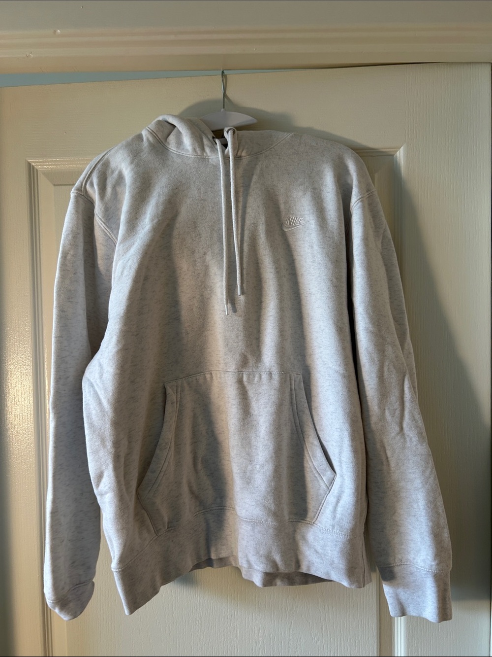 Nike Light Gray Pullover Hoodie with Kangaroo Pocket